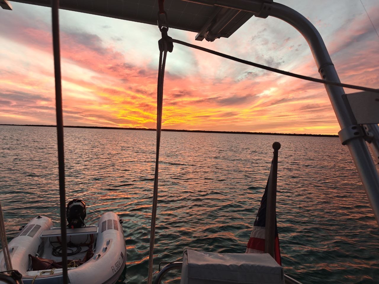 Sunset from the sailboat